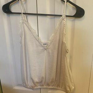 Express White Cropped Shirt